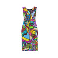 Abstract Kaleidoscope Midi Dress